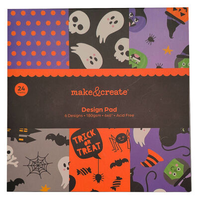 Spooky Halloween Design Pad: 6 x 6 Inches image number 1